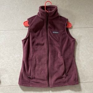 Columbia fleece zip-up vest.